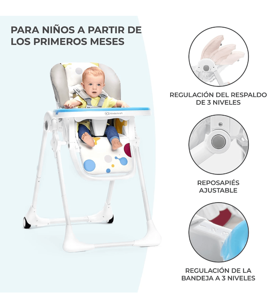 Mejores tronas para bebés con regulación de respaldo.