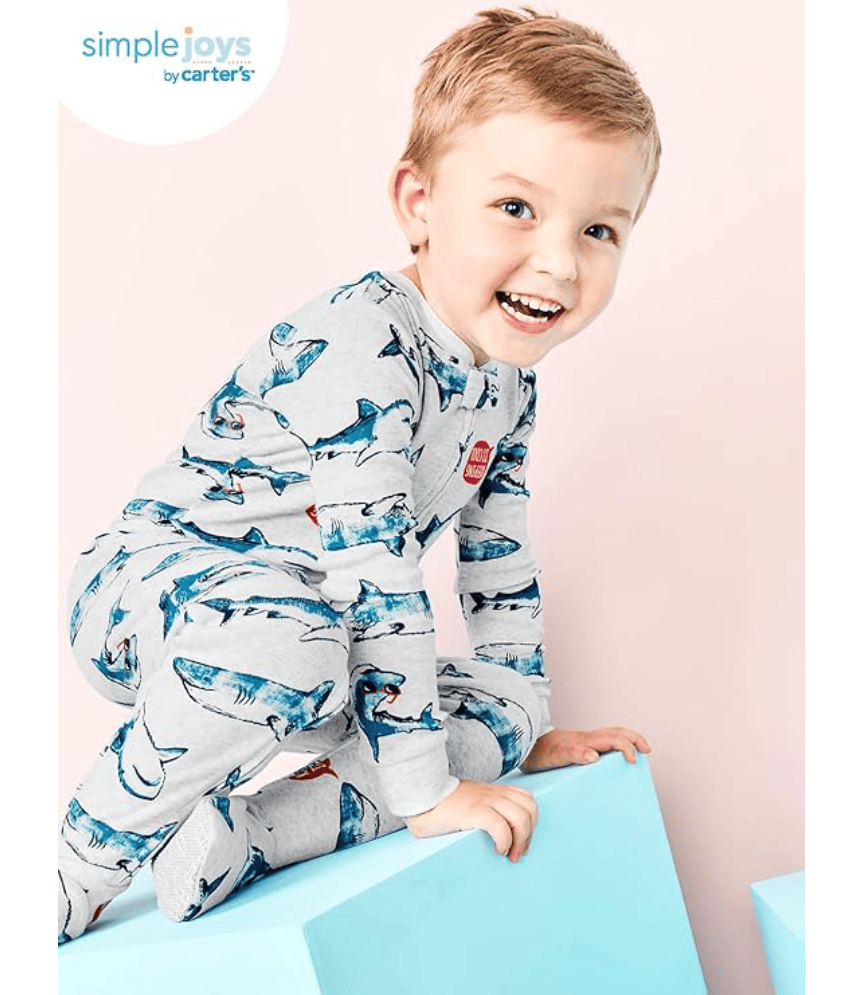 pijamas para bebe con cierre frontal simple joys