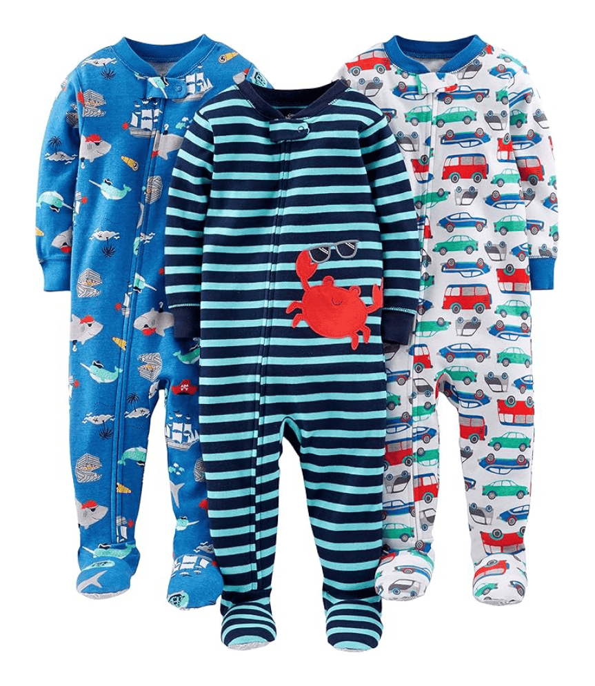 Pijamas para bebe de manga larga simple joys